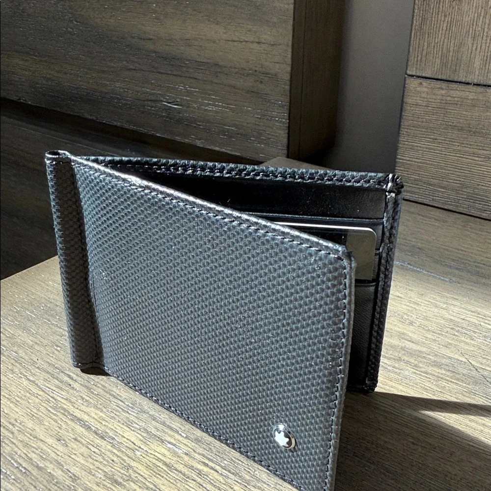 Mont Blanc Black Textured Money Clip